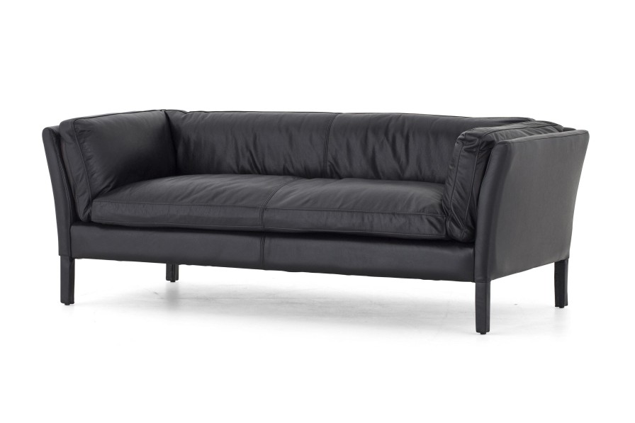 Flamant Bellamy, Sofa, Black, Leather, 2,5 Seater Online