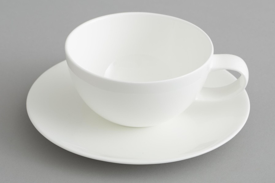 Flamant Cathy, Cup And Saucer, Bone China, White, 200Ml Wholesale