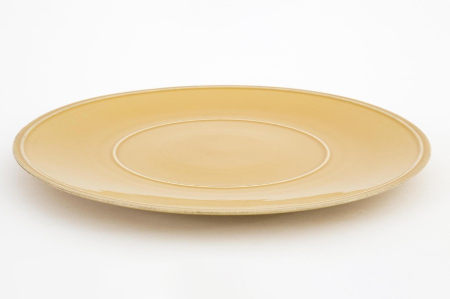 Flamant Jille, Plate, Ceramic, Ocher, 34Cm New