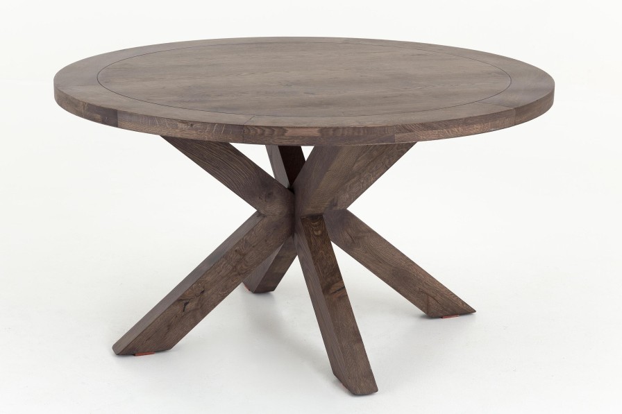 Flamant Forino, Dining Table, Smoked Oak, Round, 110 Cm Clearance