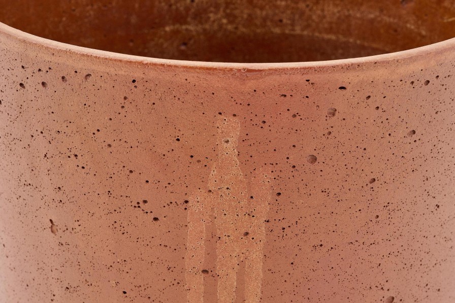 Flamant Gregg, Planter, Rust, With Saucer, M Best