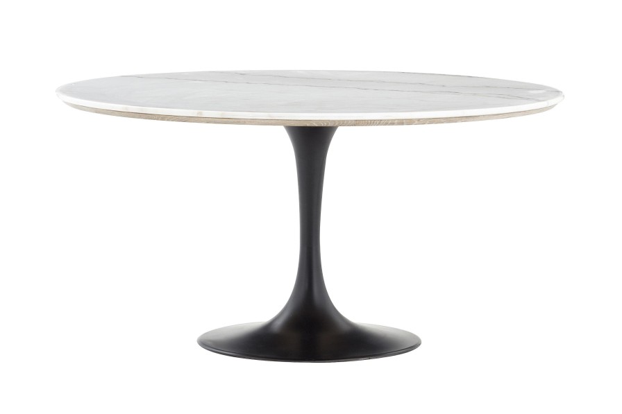 Flamant Aboah, Dining Table, Round, White Marble, 145 Cm Clearance