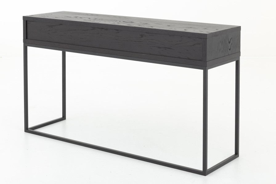 Flamant Armand, Console Table, Black Oak And Metal Online