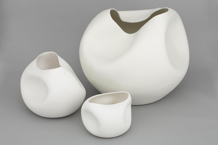 Flamant Reynolds, Vase, Ceramic, White, Model 4 Clearance