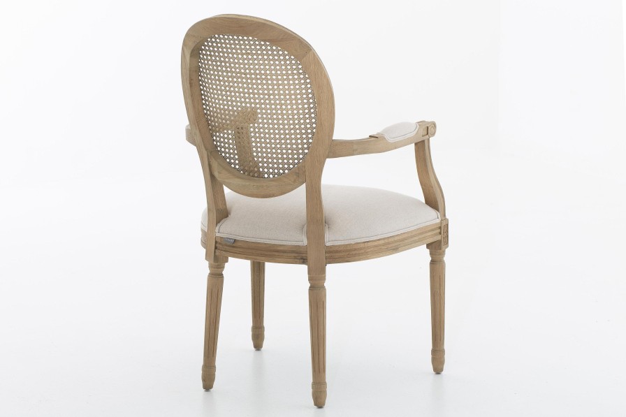 Flamant Medy, Armchair, Oak, Natural Linen Hot