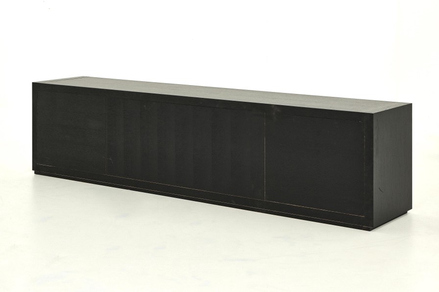 Flamant Bjorn, Tv Cabinet, Black, 2 Doors, 4 Drawers Clearance