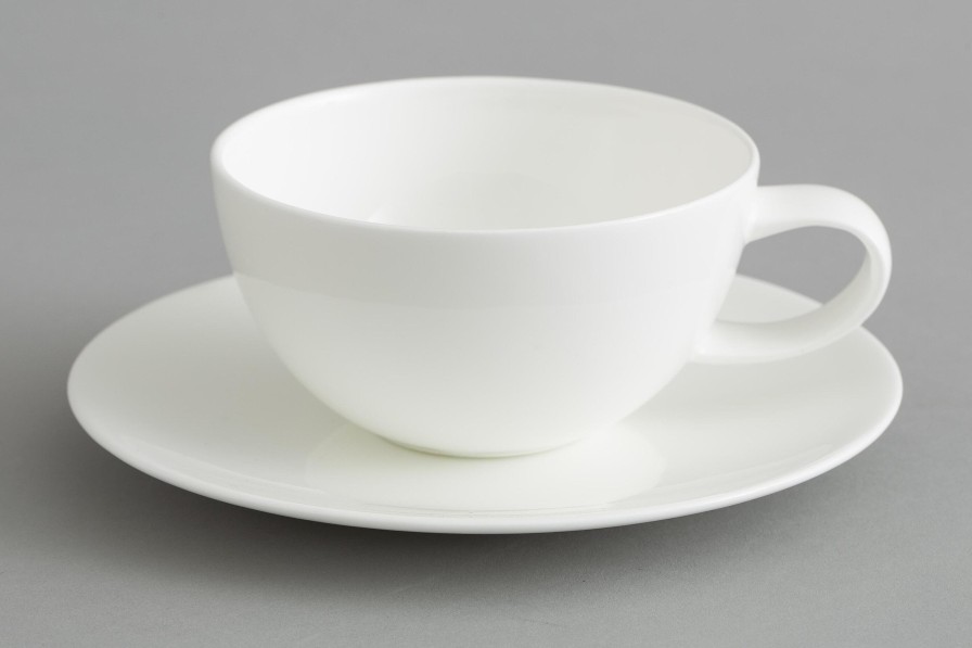 Flamant Cathy, Cup And Saucer, Bone China, White, 200Ml Wholesale