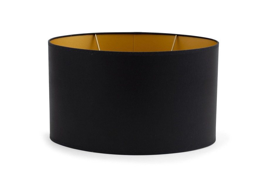 Flamant Oval, Lampshade, Black And Gold, Oval, 35 Cm Online