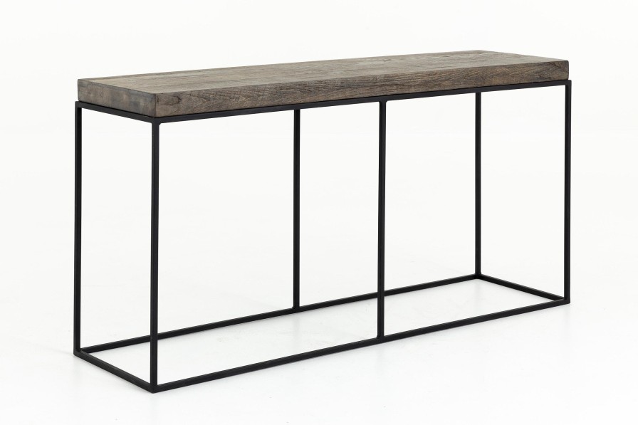 Flamant Urban, Console Table, Oak And Metal, Dark Brown New