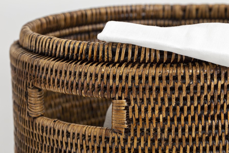 Flamant Togo, Linen Basket, With Ears, Reed Wholesale