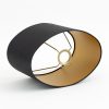 Flamant Oval, Lampshade, Black And Gold, Oval, 30 Cm Hot