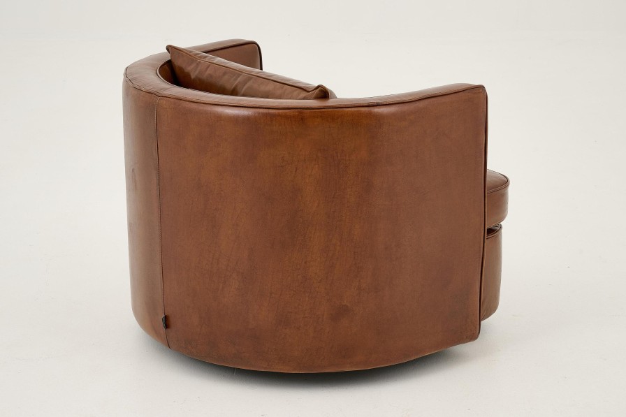 Flamant Nelia, Armchair, Leather Cognoac, Rotatable Online