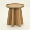 Flamant Silver, Side Table, Weathered Oak, Round Wholesale