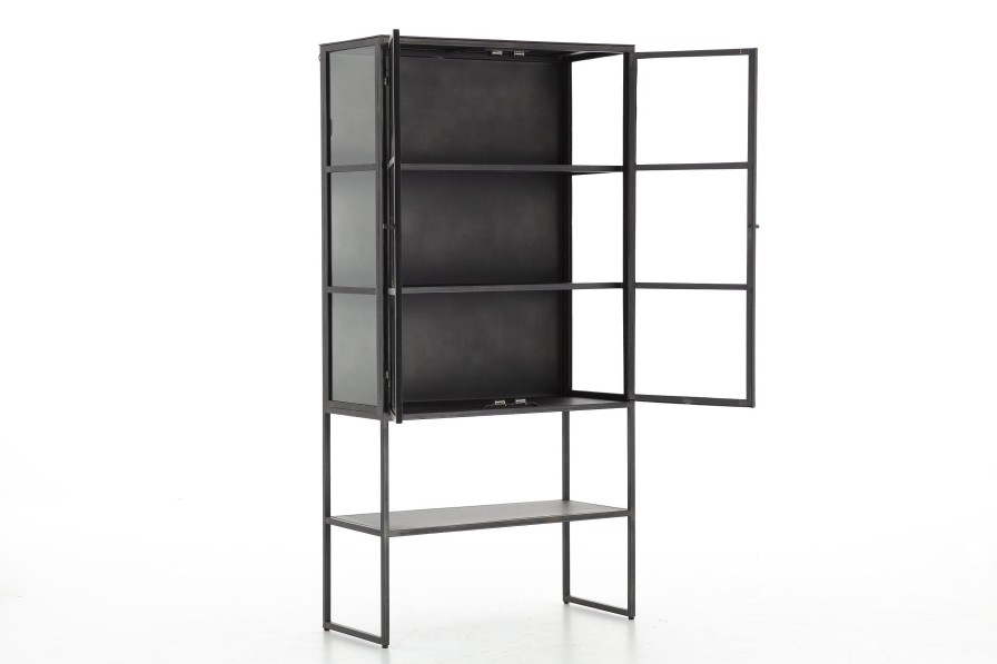 Flamant Laurance, Display Cabinet, Black, Metal, 2 Doors Best