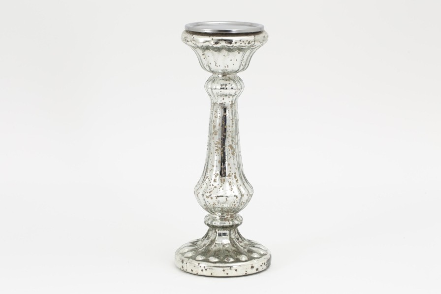 Flamant Vlada, Candlestick, Mercury Glass, L Clearance