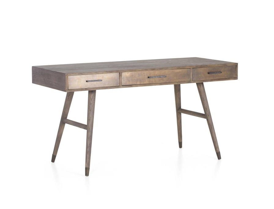 Flamant Nontemar, Desk, Wood And Brass Online