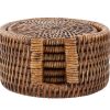 Flamant Togo, Coaster, Round, Reed, Set Of 6 Clearance