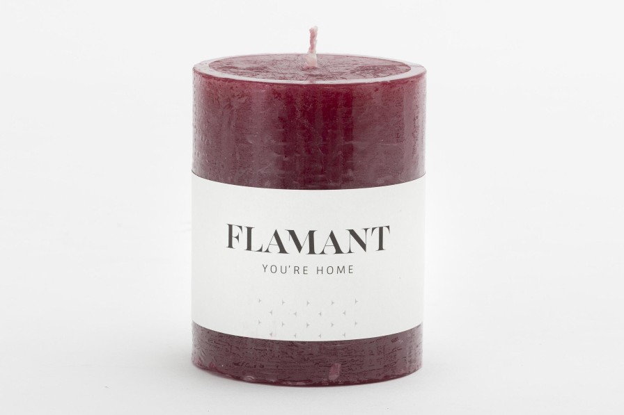 Flamant Beth, Candle, Colour Balmoral Red, 7X9Cm Wholesale