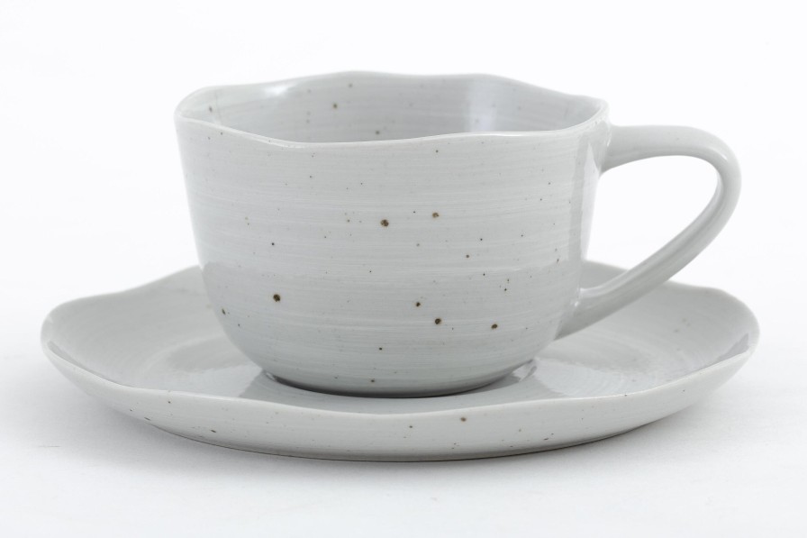 Flamant Alanah, Cup And Saucer, Ceramic, Grey, 150Ml Best