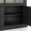 Flamant Iron Jason, Cabinet, Black, Oak, 3 Iron Doors Wholesale