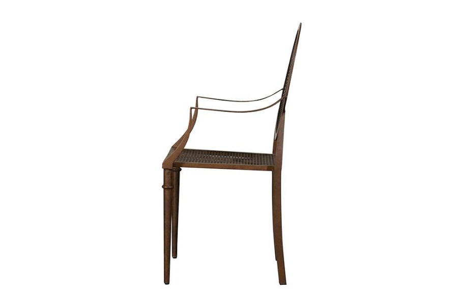 Flamant Mary, Garden Armchair, Rust Finish, Metal Hot