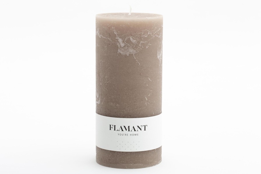 Flamant Beth, Candle, Colour Taupe, 9X20Cm Wholesale