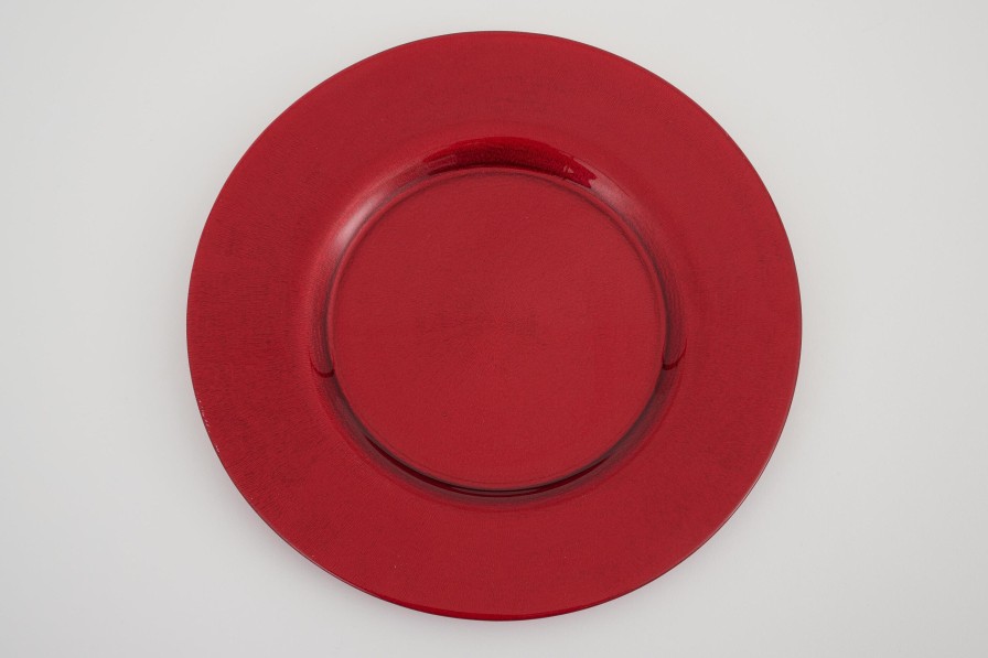 Flamant Pacelle, Plate, Glass, Red Online