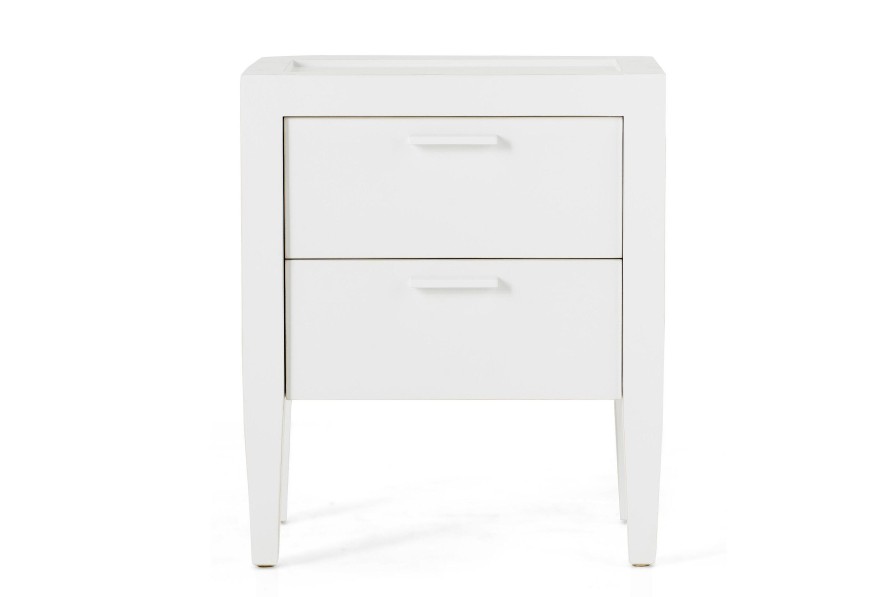 Flamant Cape Cod, Bedside Table, Pine Wood, White Wholesale