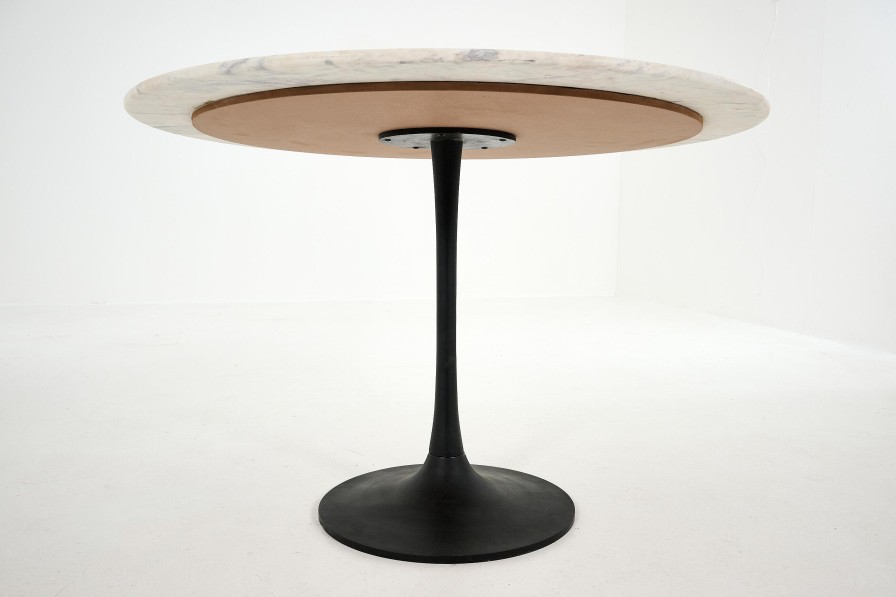 Flamant Fano, Dining Table, Round, White Marble Clearance