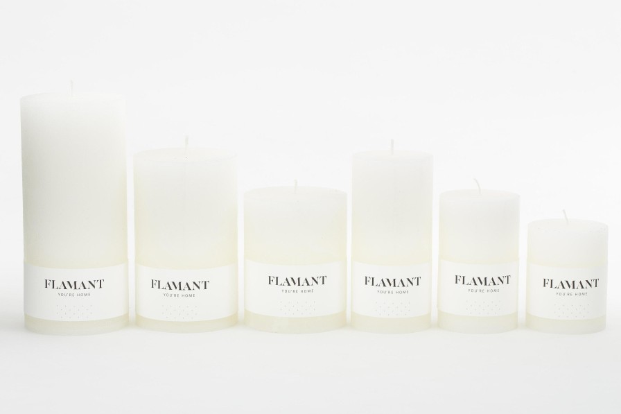 Flamant Beth, Candle, Colour White, 9X11,5Cm Clearance