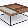 Flamant Jalon, Coffee Table, Square, Wood And Metal Wholesale