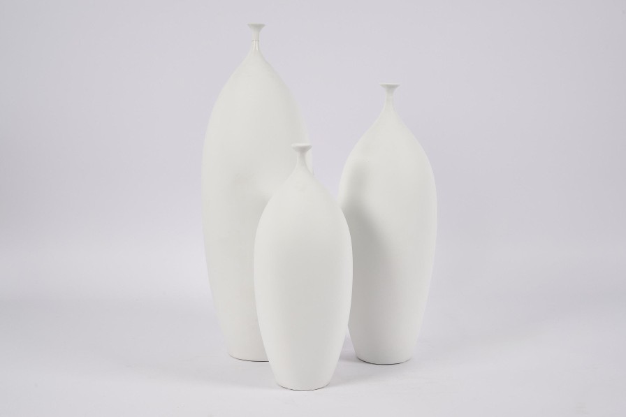 Flamant Regina, Vase, Ceramic, White, Model 2 Clearance