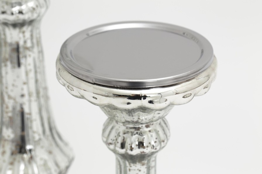 Flamant Vlada, Candlestick, Mercury Glass, L Clearance