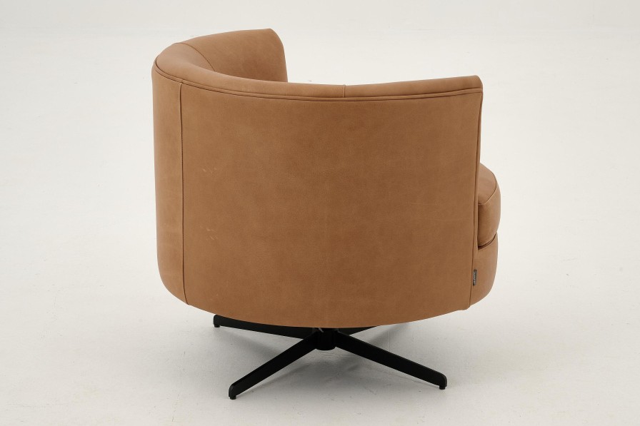 Flamant Marchetti, Armchair, Leather Cognoac, Rotatable Hot