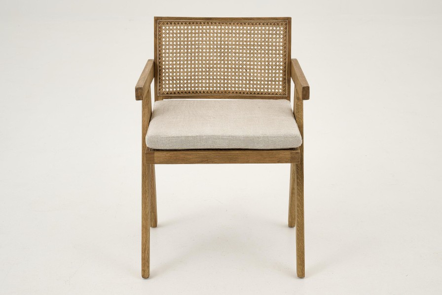 Flamant Bruno, Armchair, Oak, Reed, With Cushion Wholesale