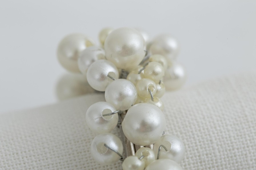 Flamant Osaka, Napkin Ring, Beads, Ivory Hot