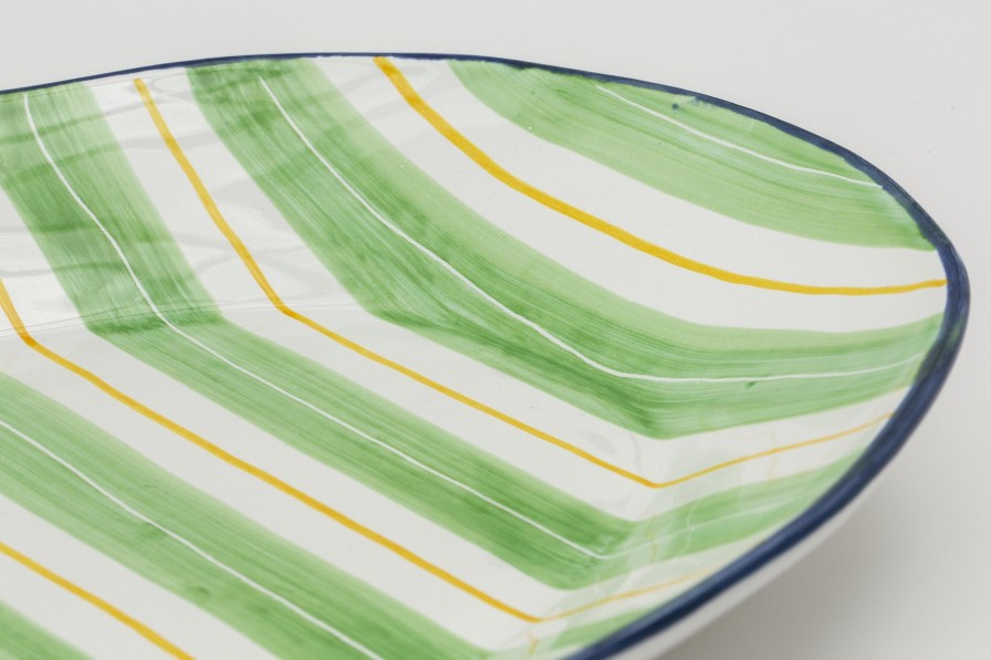 Flamant Nanna, Serving Plate, Green, Oval Wholesale