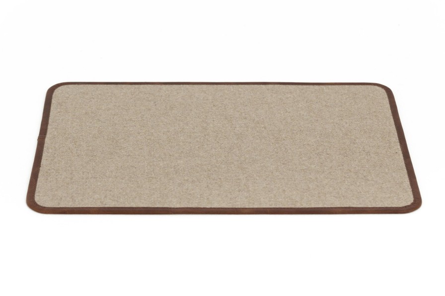 Flamant Milburn, Desk Pad, Wool And Leather Clearance