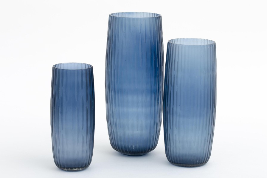 Flamant Arez, Vase, Glass, Blue, S Clearance