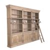 Flamant Balmore, Bookcase, Weathered Oak, 3 Parts , With Ladder Wholesale