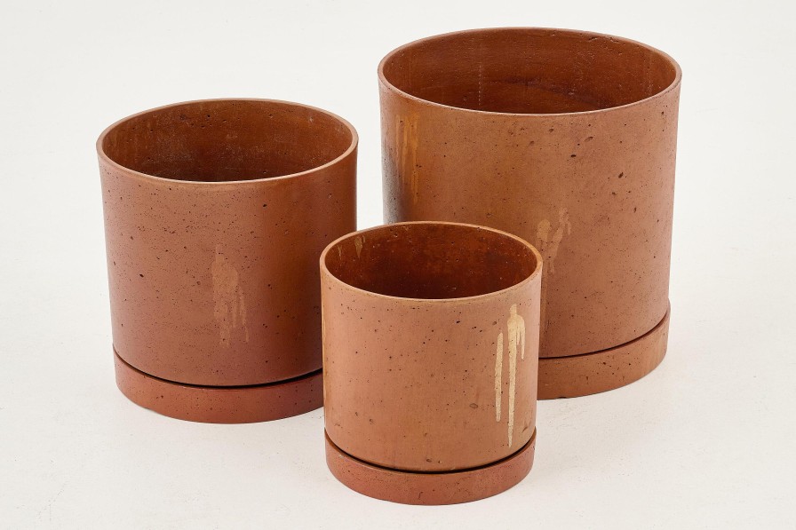 Flamant Gregg, Planter, Rust, With Saucer, L Online