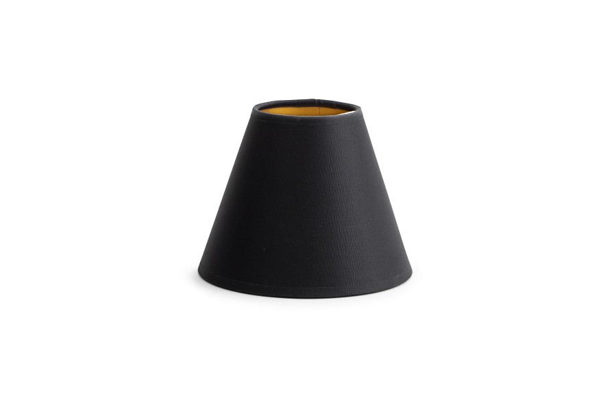 Flamant Clips, Lampshade, Black And Gold, Conical, 14 Cm Clearance