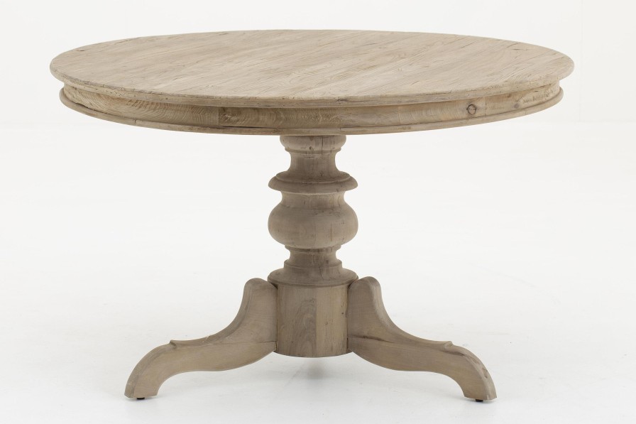 Flamant Milan, Dining Table, Round, Recycled Wood, 120 Cm, Model 2 Wholesale