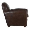 Flamant Burnham, Club Armchair, Dark Brown, Leather Best