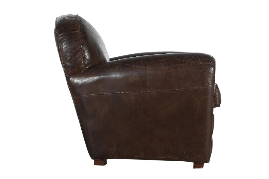 Flamant Burnham, Club Armchair, Dark Brown, Leather Best