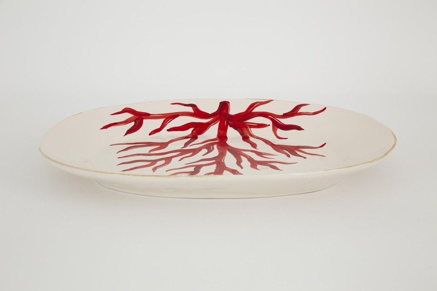 Flamant Kao, Serving Plate, Coral, Oval Online