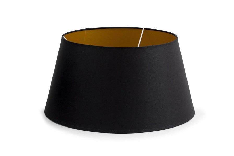 Flamant Lindro, Lampshade, Black And Gold, Cylinder, 40 Cm Best