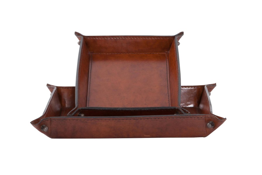 Flamant Manhattan, Tray, Brown Leather, S Clearance