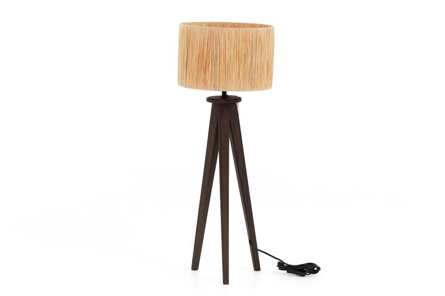 Flamant Maeve, Table Lamp With Shade, Wood And Raffia Best