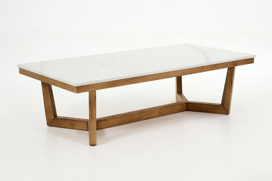 Flamant Marnix, Coffee Table, Oak And Stone, 140X70 Online